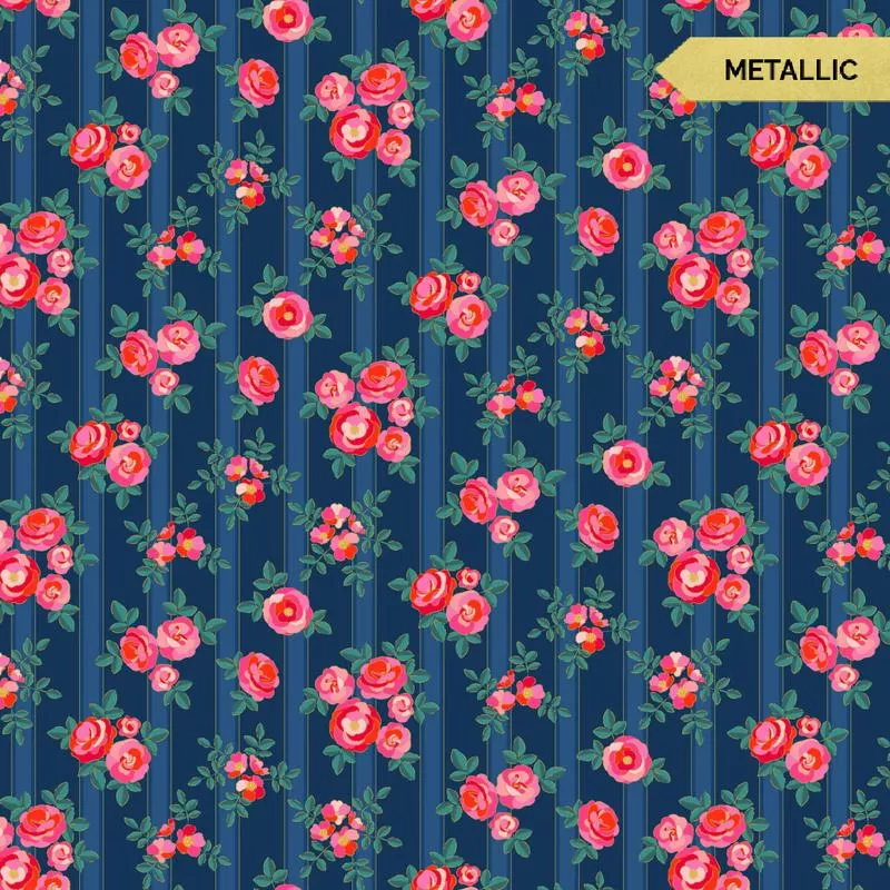 Chintz Rose // Florescence for FIGO (1/4 Yard)