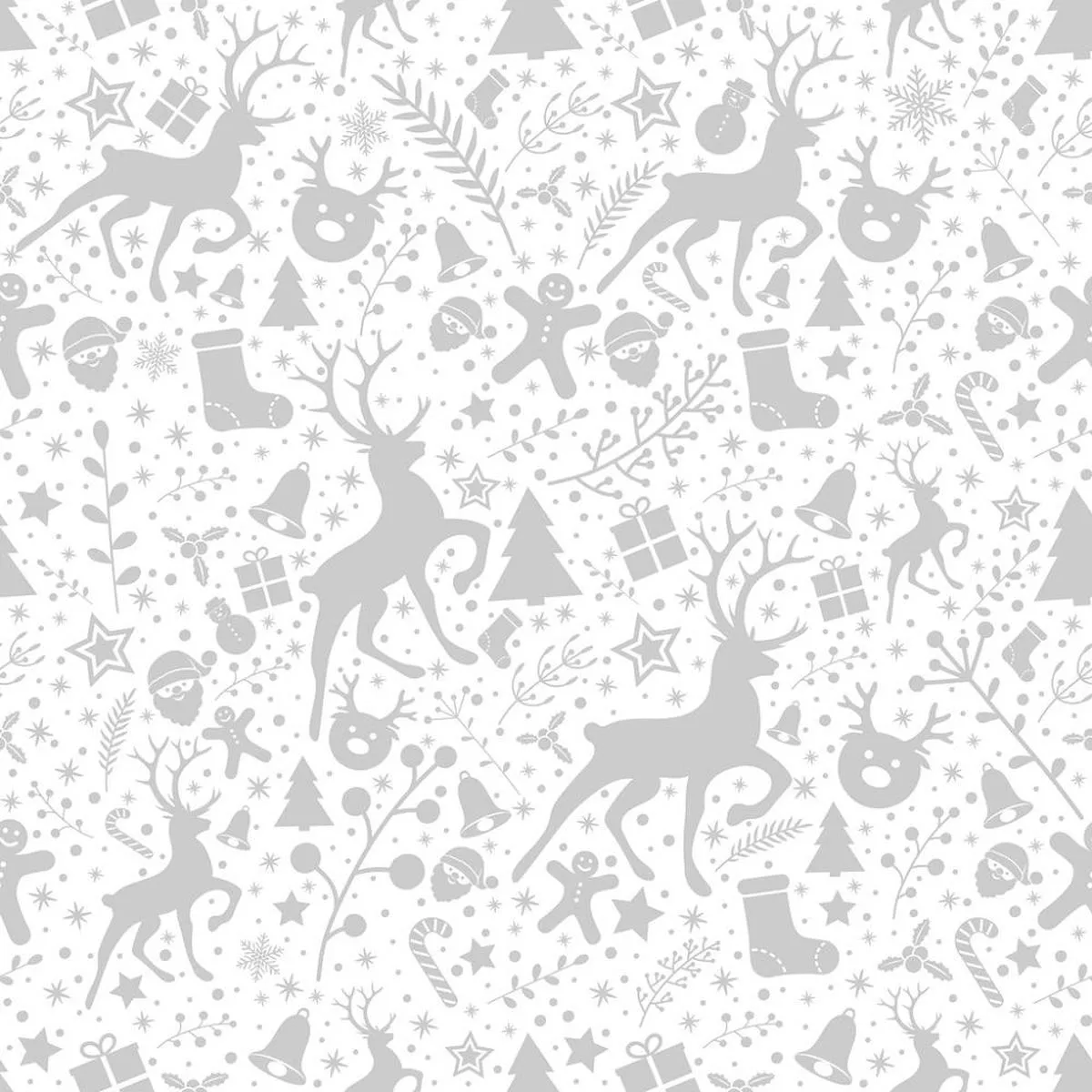Christmas Decorations Fabric – Gray