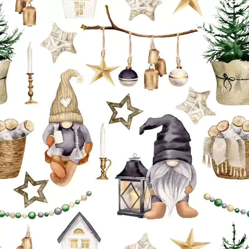 christmas-farmhouse-gnome-elements-fabric Christmas Farmhouse Gnome Elements Fabric