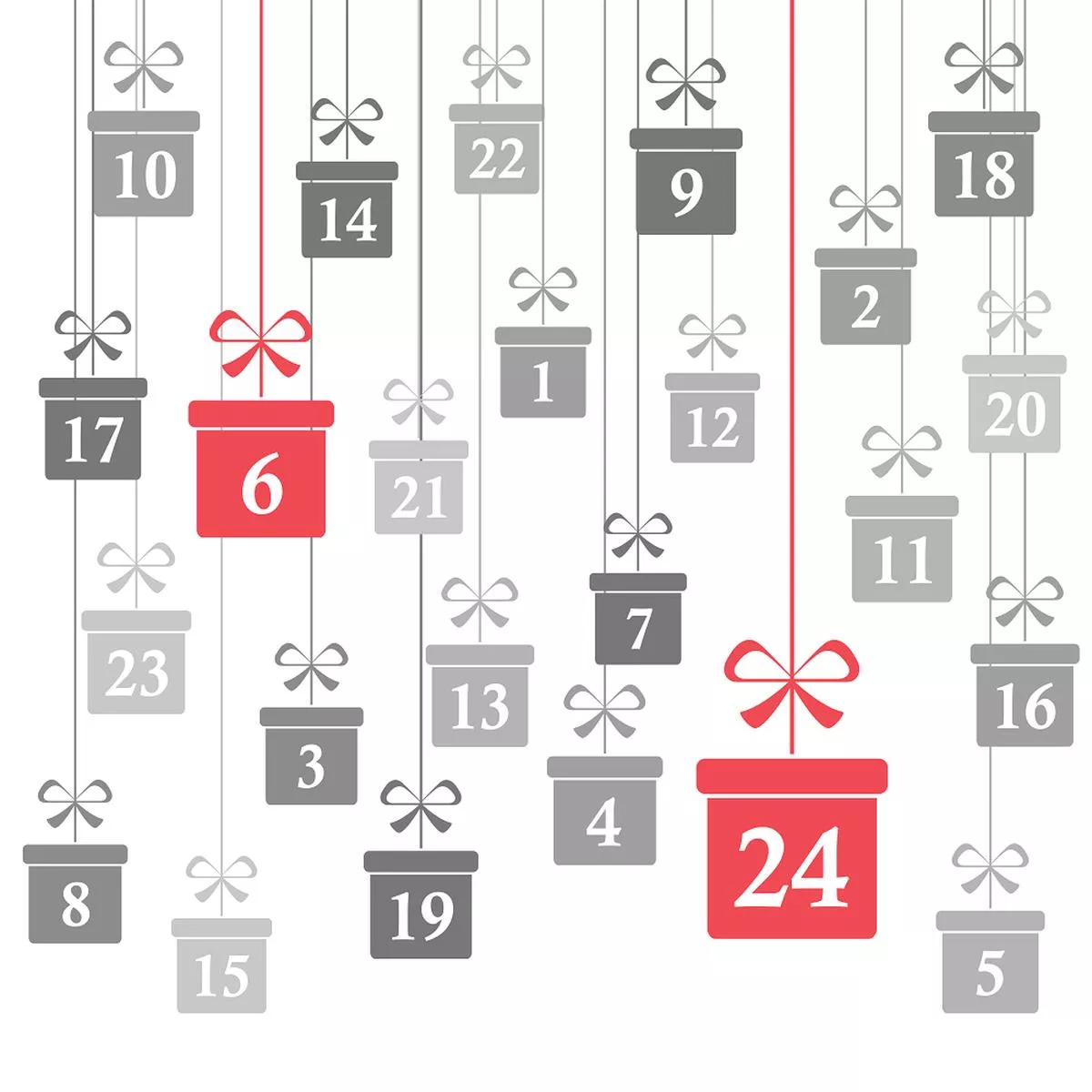 christmas-gifts-advent-calendar-fabric-panel-gray Christmas Gifts Advent Calendar Fabric Panel – Gray