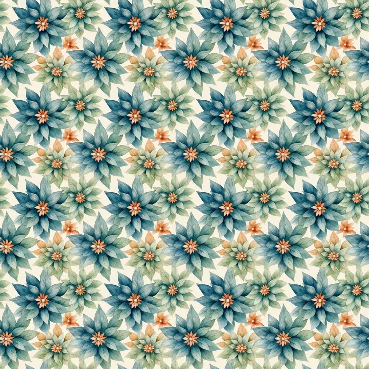 christmas-gnome-dreams-floral-pattern-4-fabric Christmas Gnome Dreams Floral Pattern #4 Fabric
