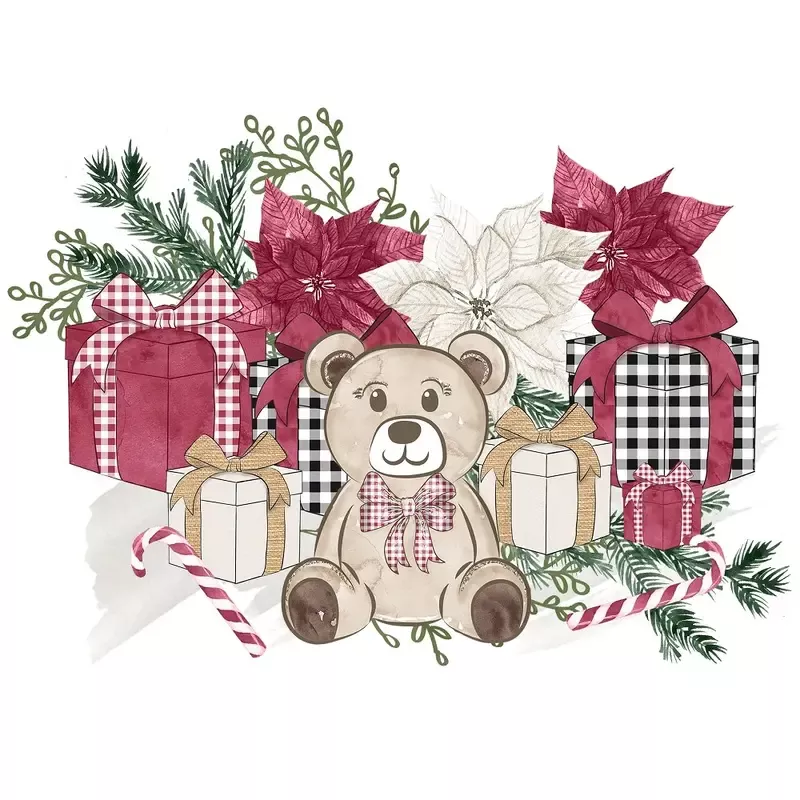christmas-home-scene-4-fabric-panel Christmas Home Scene #4 Fabric Panel