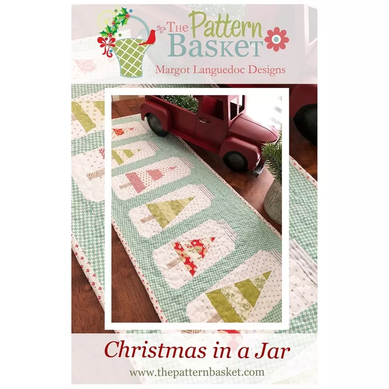 Christmas Jars Table Runner TPB1812By Margot Languedoc DesignsPaper Pattern ONLY