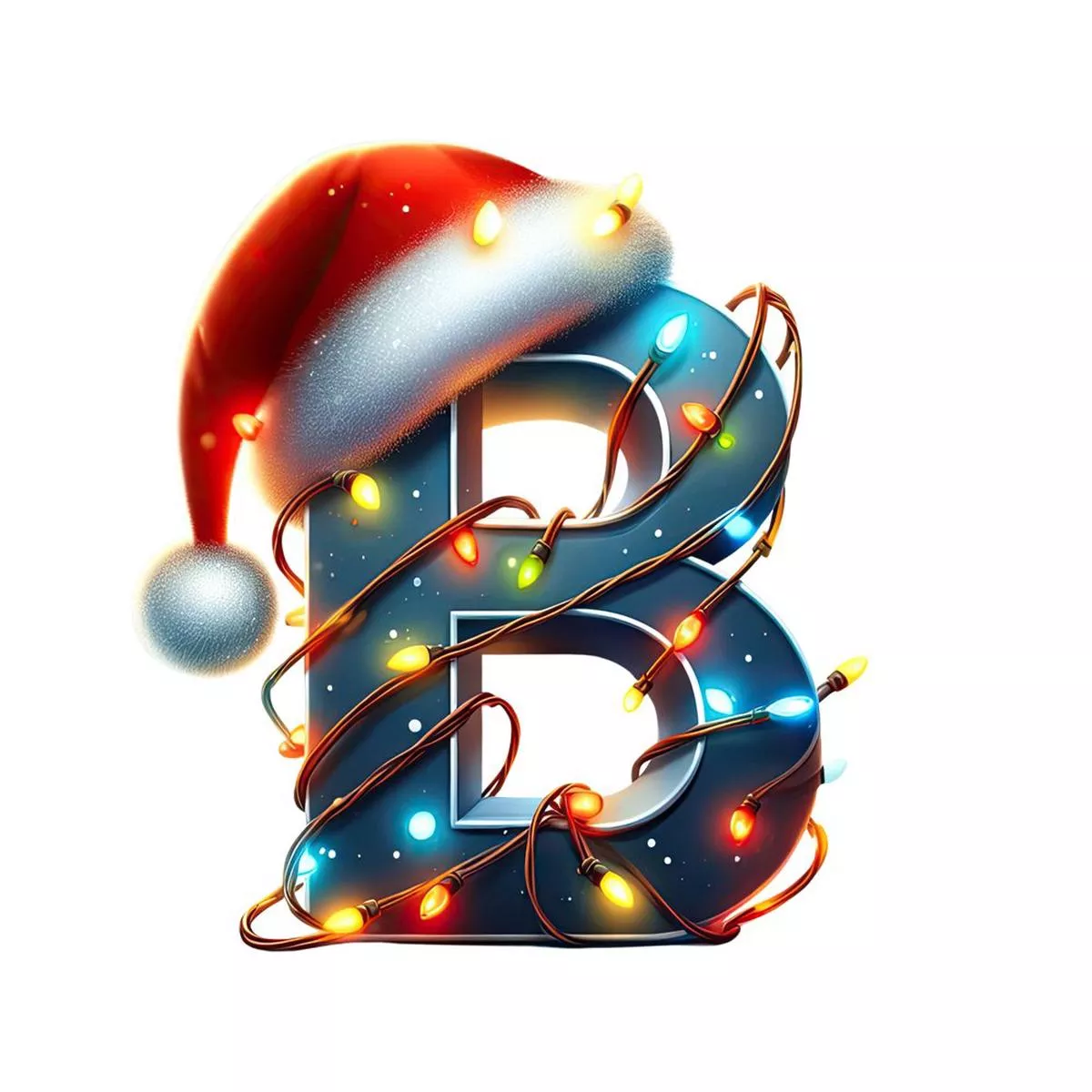 christmas-lights-wrapped-letter-b-fabric-panel Christmas Lights Wrapped Letter ”B” Fabric Panel