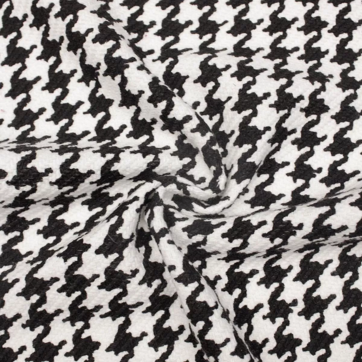 ciara-black-white-houndstooth-cotton-jacquard-fabric Ciara Black & White Houndstooth Cotton Jacquard Fabric