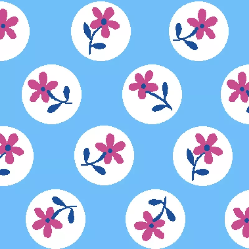 circle-sprouts-sky-blue-fabric Circle Sprouts, Sky Blue Fabric