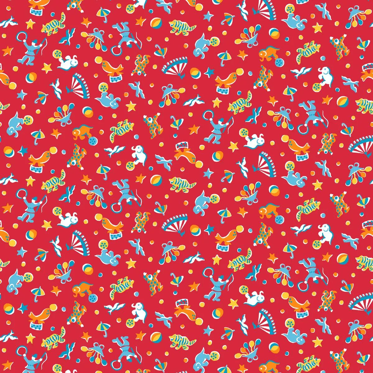 Circus Jubilee – Crimson Carnival Fabric