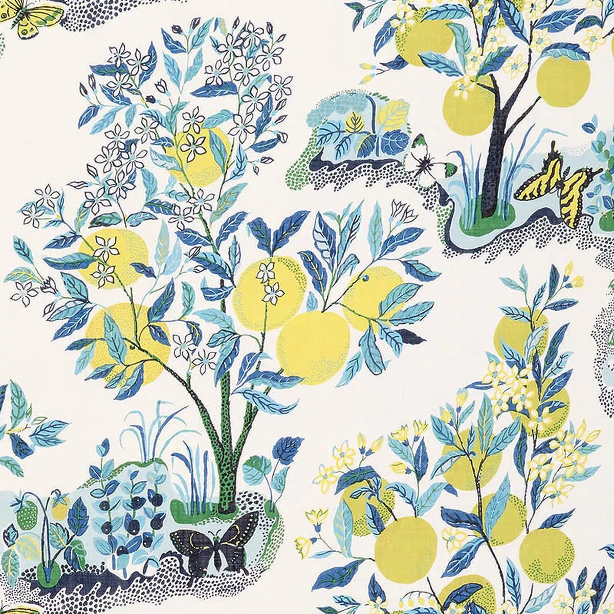Citrus Garden Sheer Pool Fabric