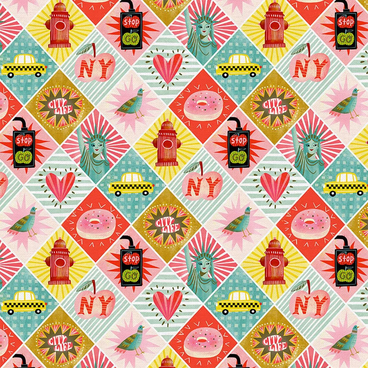 city-icons-quilting-cotton City Icons – Quilting Cotton
