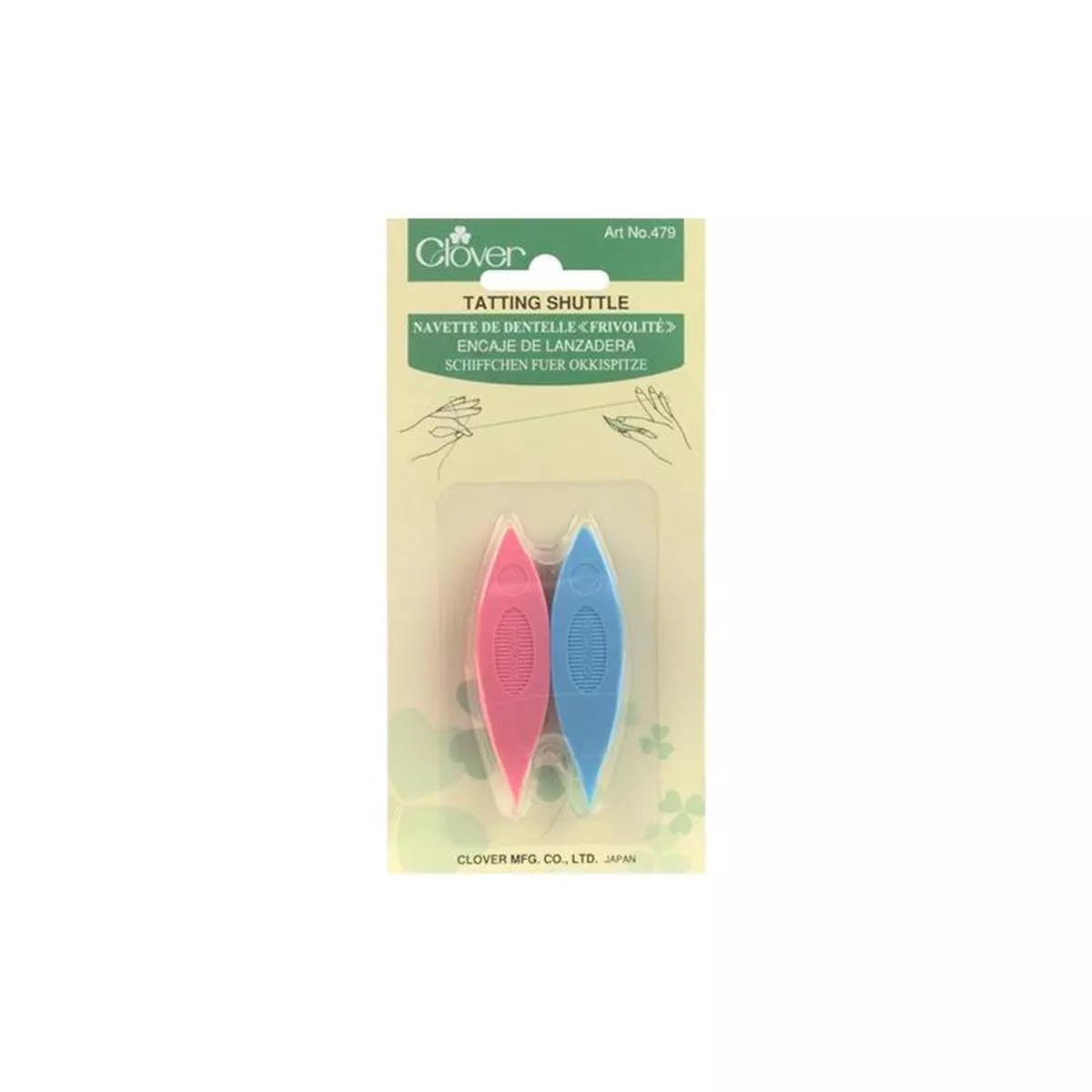 clover-2pk-plastic-tatting-shuttles-cl479 Clover 2pk Plastic Tatting Shuttles CL479