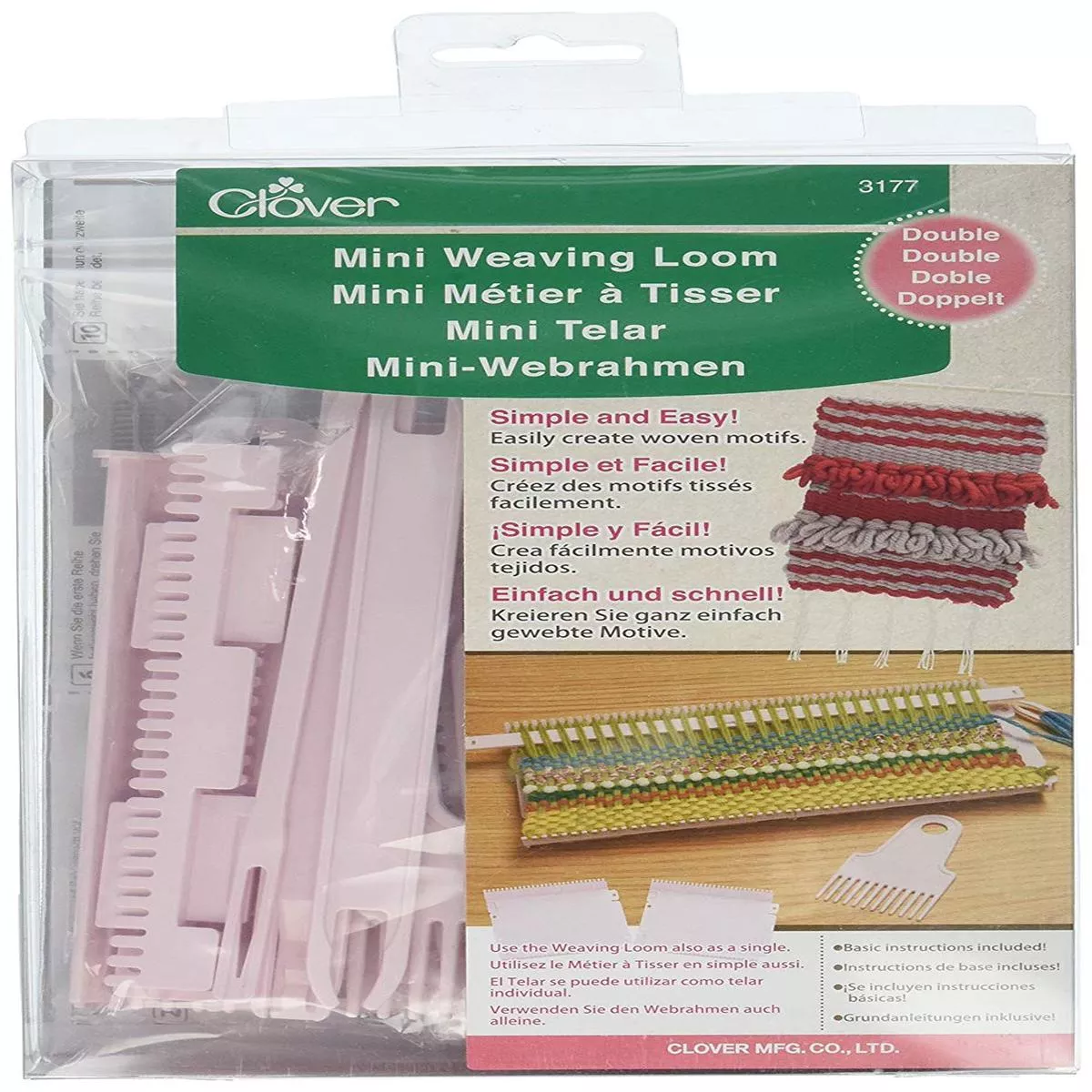 clover-3177-double-loom-mini-weaving-loom-double Clover 3177 Double Loom Mini Weaving Loom Double