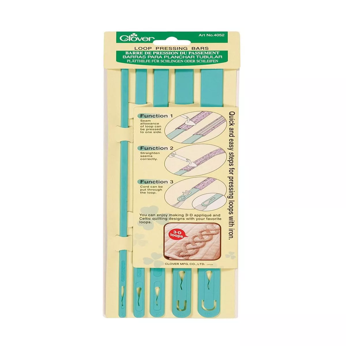 Clover 5pc Loop Pressing Bar Set CL4052