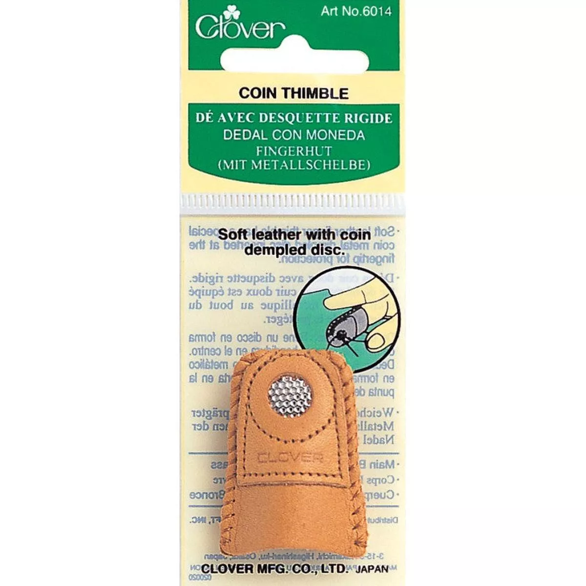 Clover Leather Coin Thimble CL6014