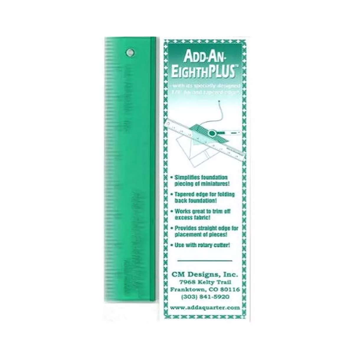 CM Designs Add an Eighth Plus 9″ Ruler CM08-PLUS