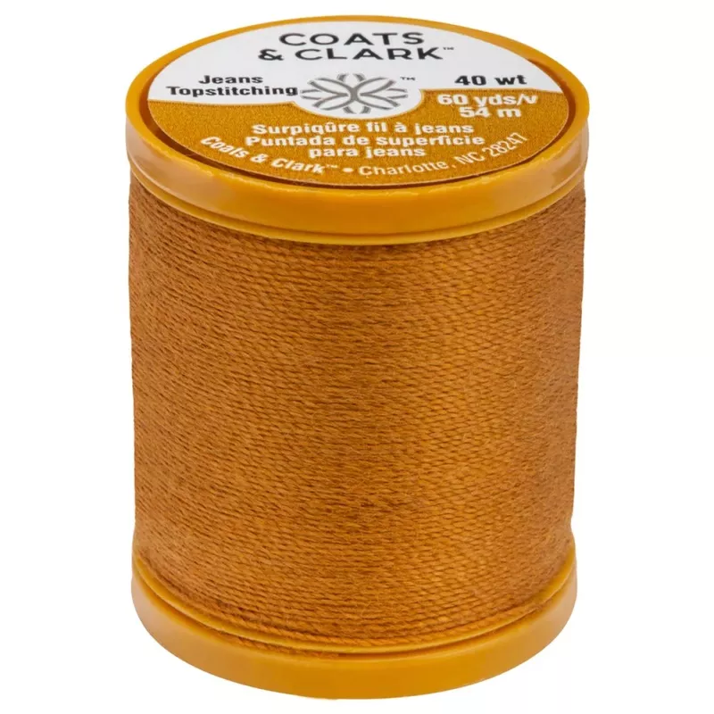 Coats & Clark Jeans Thread 60 yds Red Orange