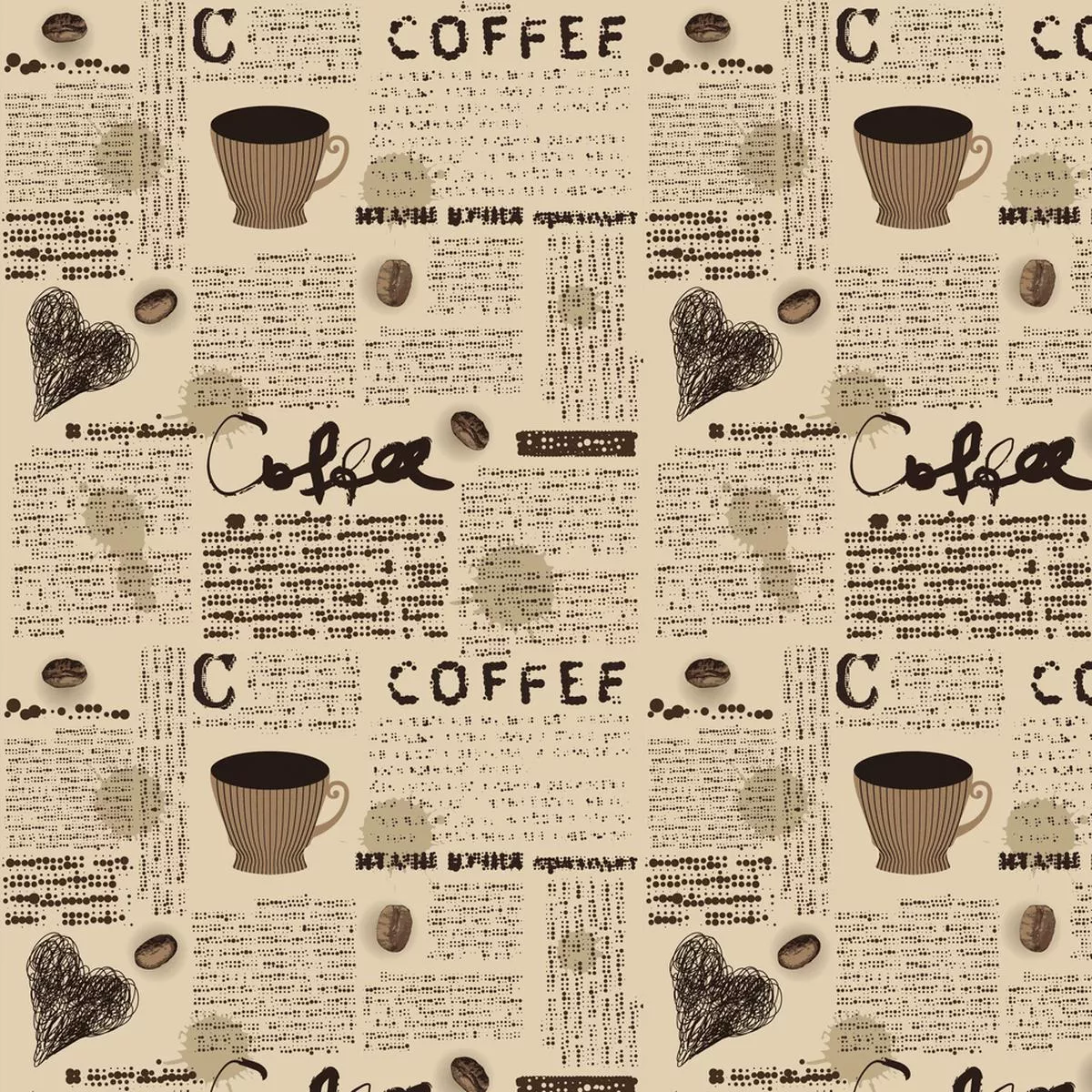 coffee-drops-fabric-tan Coffee Drops Fabric – Tan