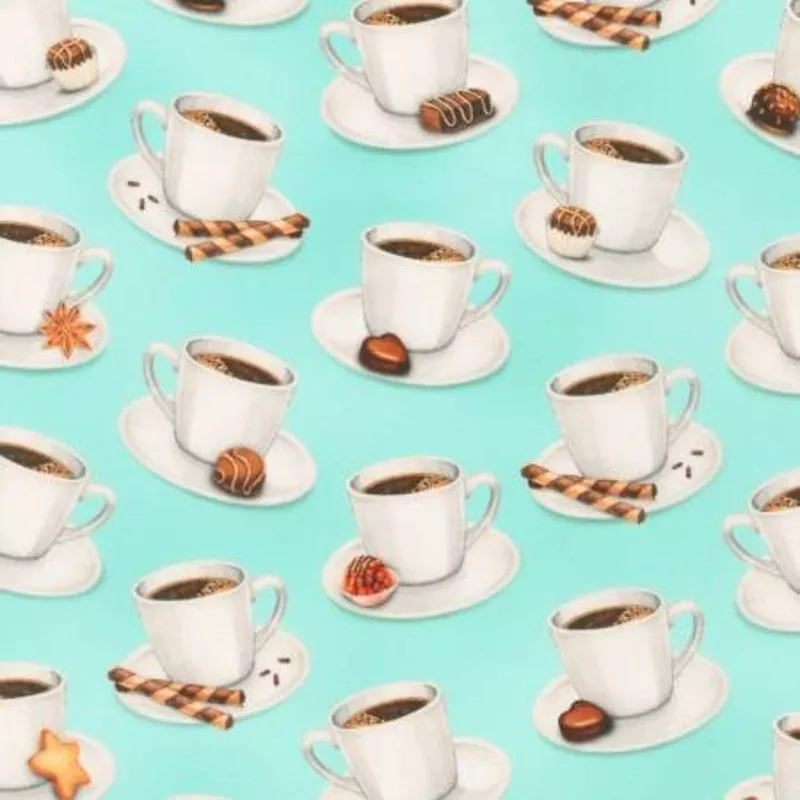 Coffee Mint Fabric