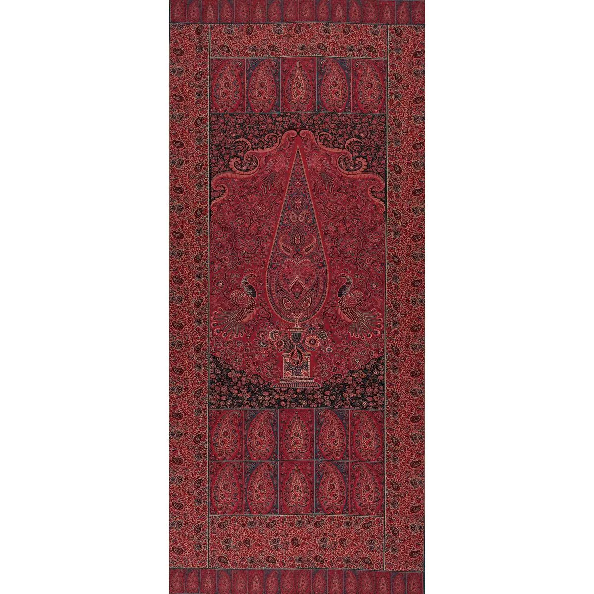 Colmery Paisley Panel Rouge Fabric
