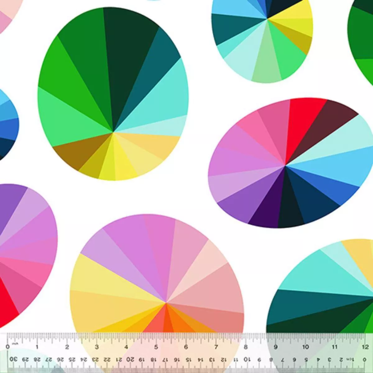 Color Wheels White 108″ Wide Back by Windham Studio