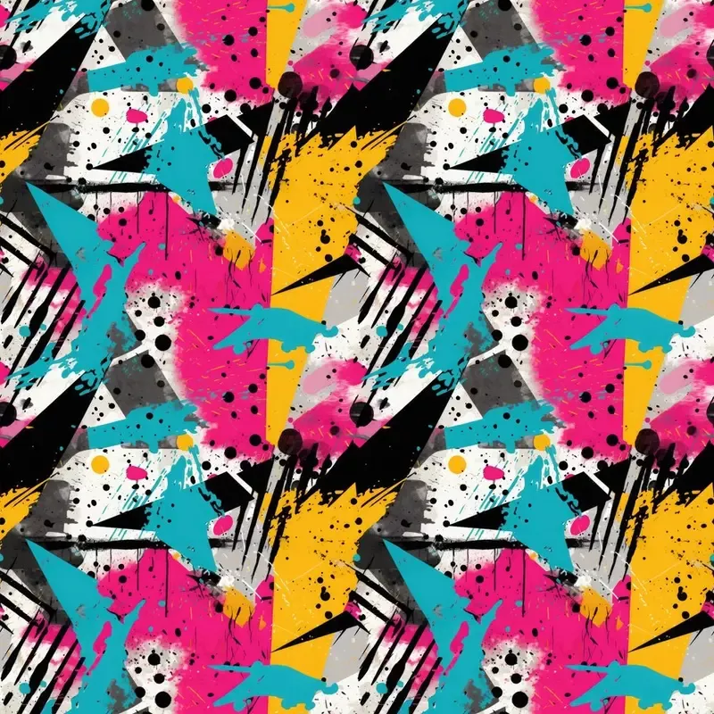 Colorful Abstract Graffiti Fabric