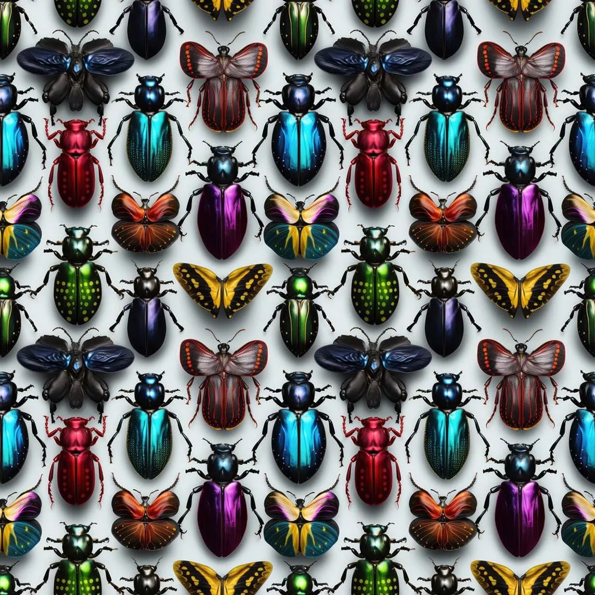 Colorful Beetle Fabric