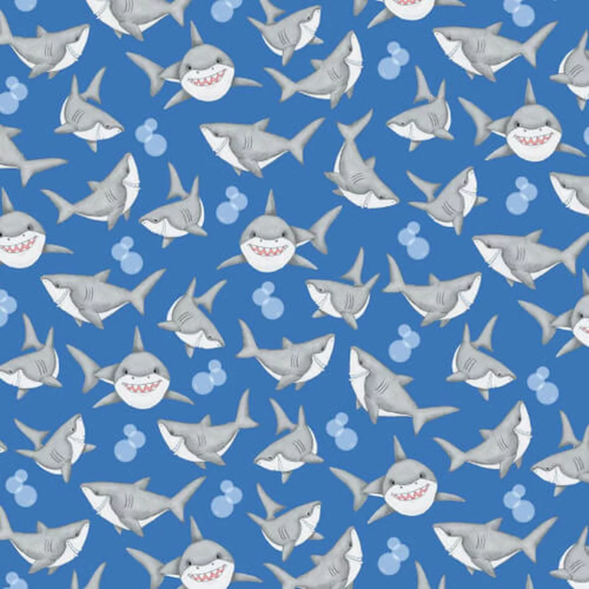 Comfy Flannel – Smiling Sharks – Yardage