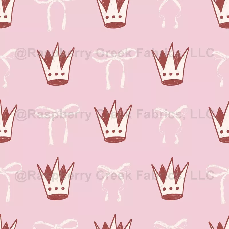Coquette pink crown with bows
