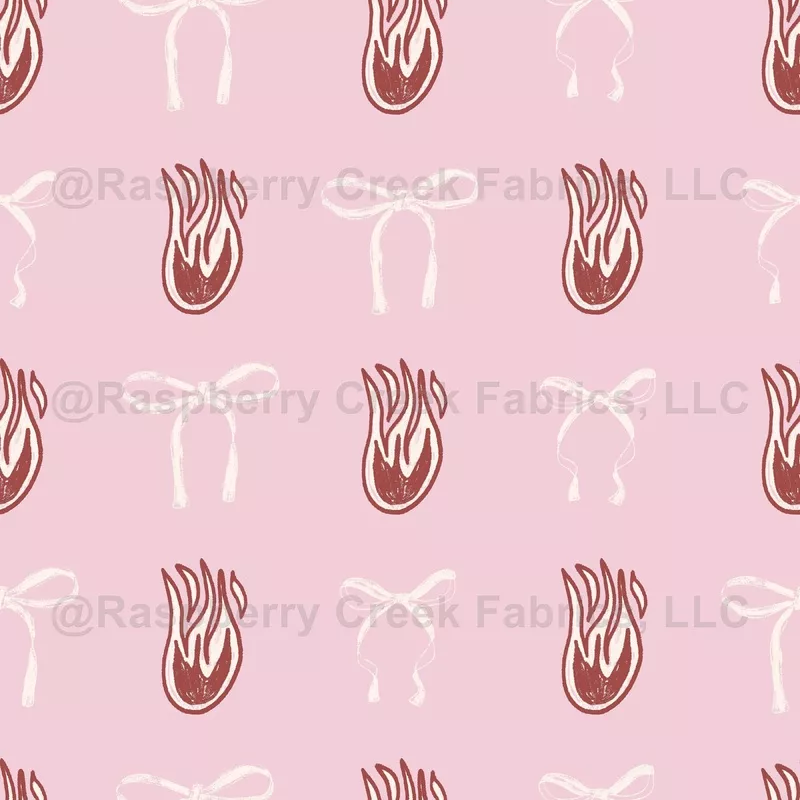Coquette pink fire with bows