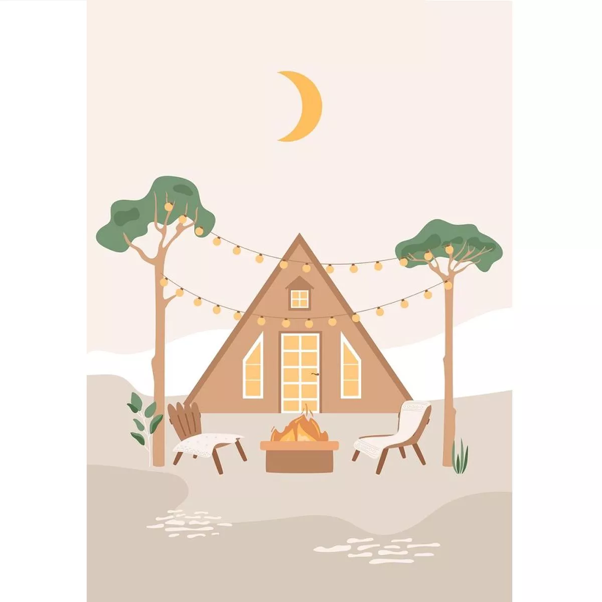 countryside-cabin-fabric-panel Countryside Cabin Fabric Panel