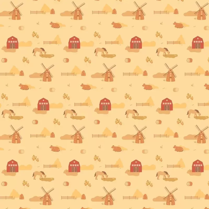 cows-horses-in-field-fabric-tan Cows & Horses in the Field Fabric – Tan