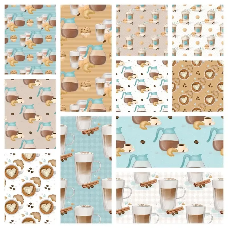 Cozy Coffee Fabric Collection – 1 Yard Bundle
