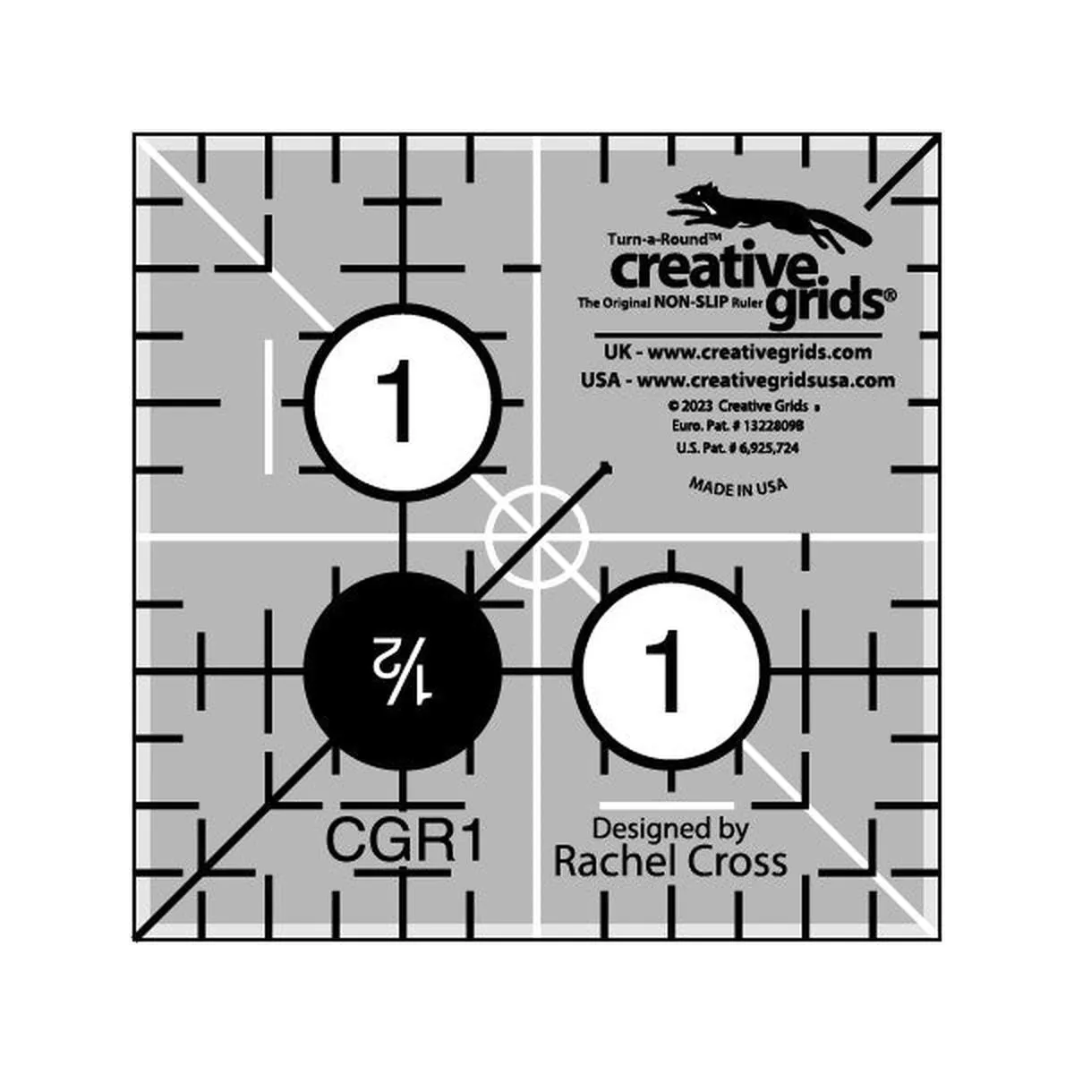Creative Grids 1.5″ Square Quilter Ruler CGR1