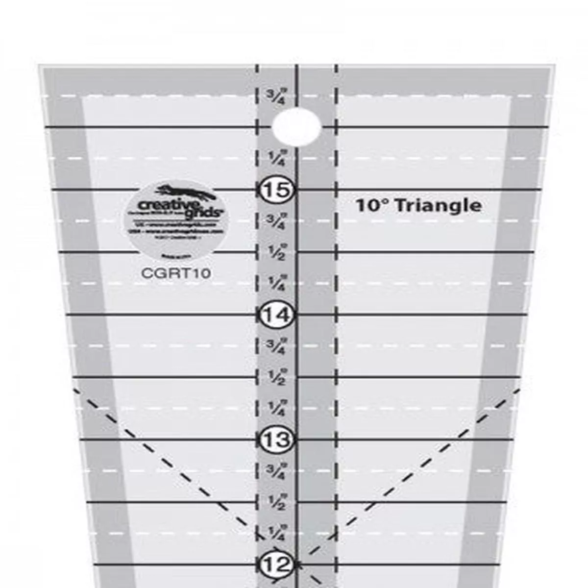 creative-grids-10-degree-triangle-ruler-cgrt10 Creative Grids 10 Degree Triangle Ruler CGRT10