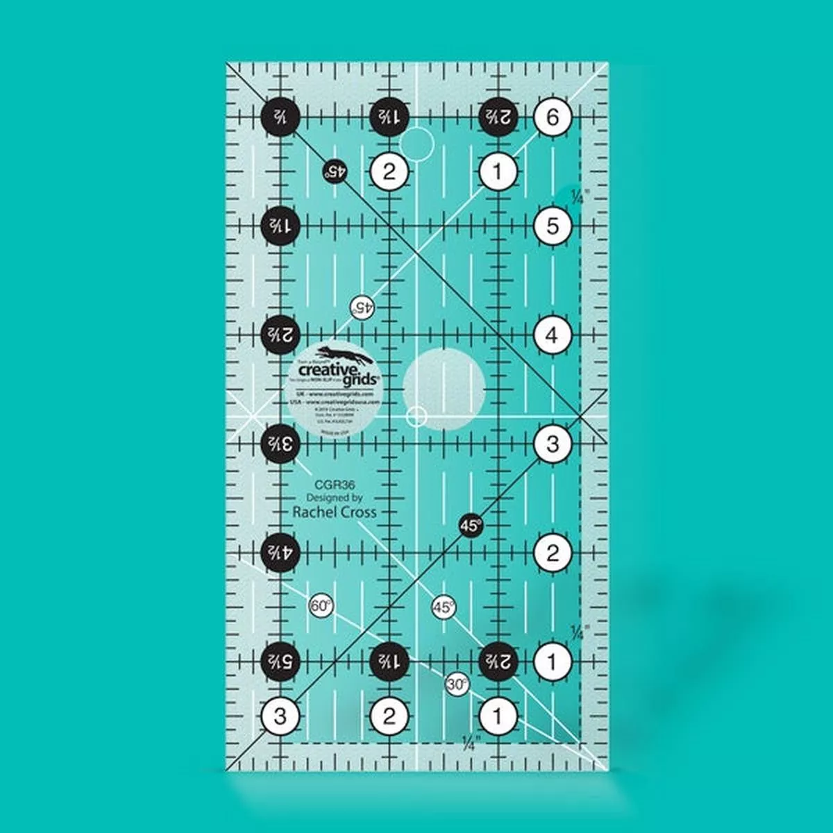 Creative Grids 3.5″ x 6.5″ Rectangle Quilt Ruler CGR36