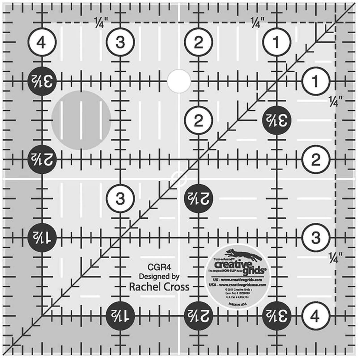 creative-grids-4-5-square-ruler-cgr4 Creative Grids 4.5″ Square Ruler CGR4