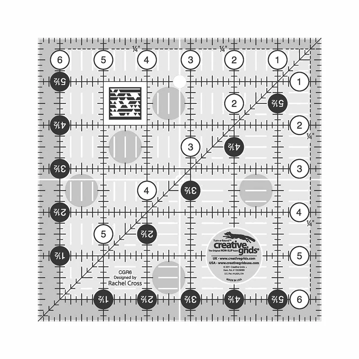 creative-grids-6-5-square-ruler-cgr6 Creative Grids 6.5″ Square Ruler CGR6