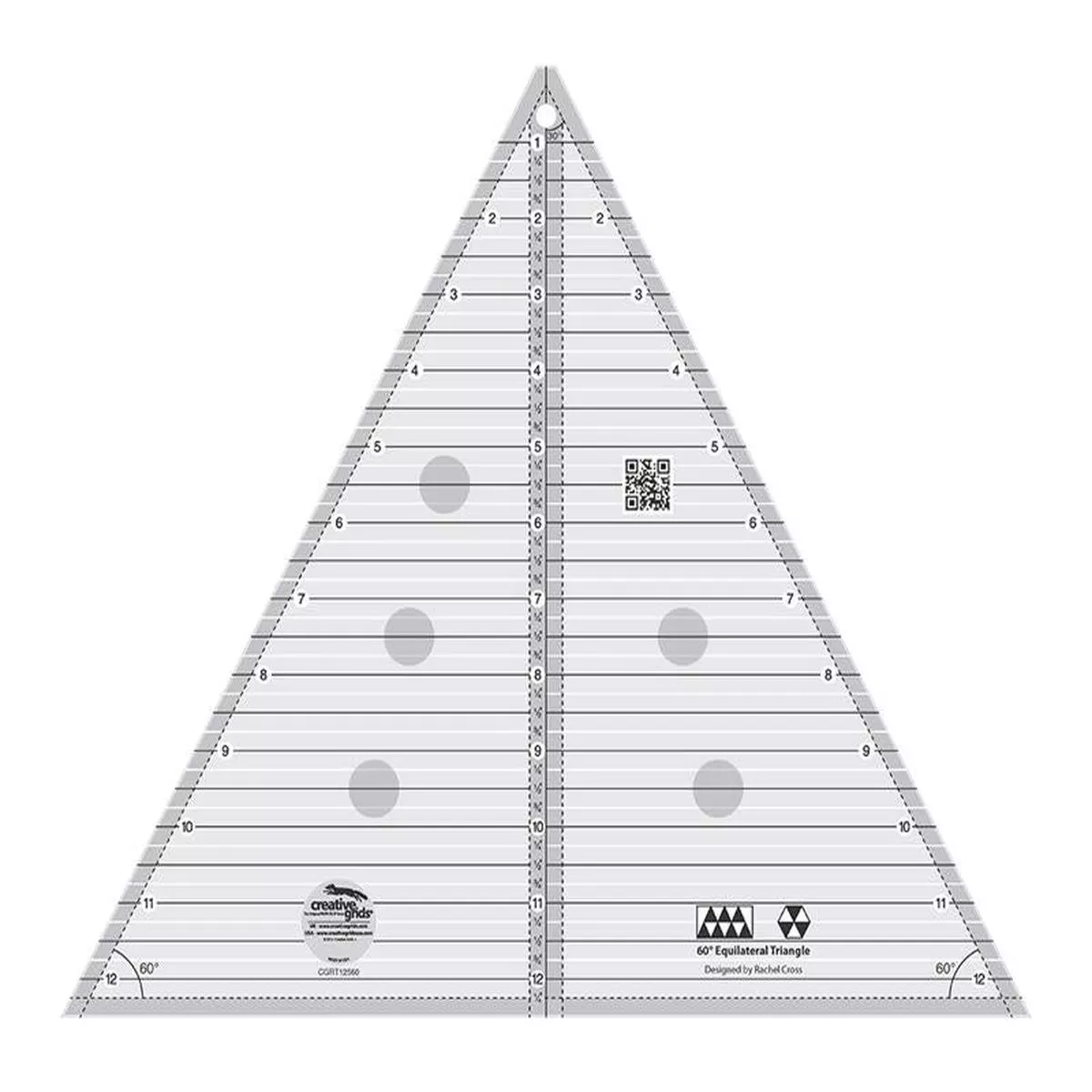 creative-grids-60-degree-12-triangle-ruler-cgrt12560 Creative Grids 60 Degree 12″ Triangle Ruler CGRT12560
