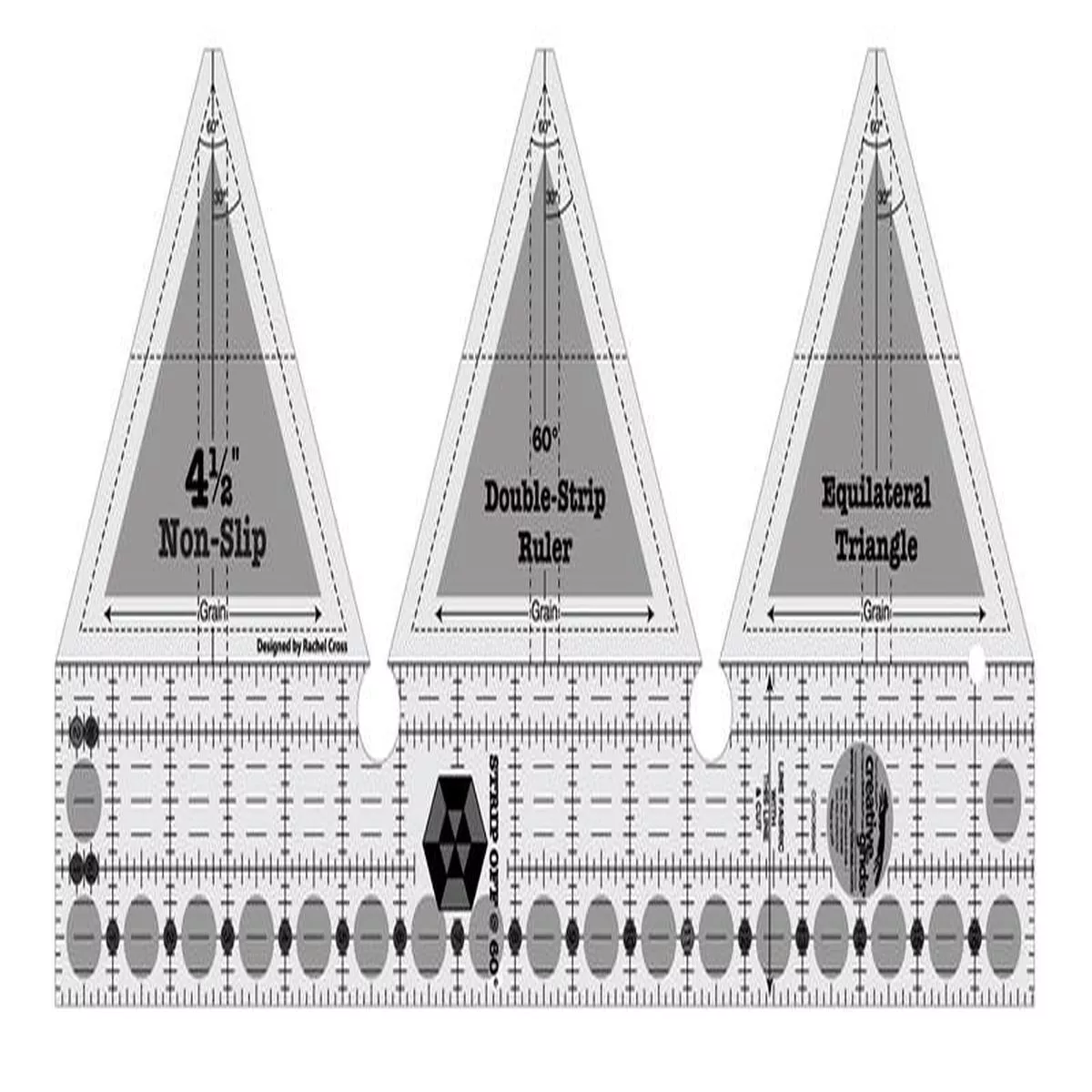 Creative Grids 60 Degree Double Strip Ruler CGRDBS60