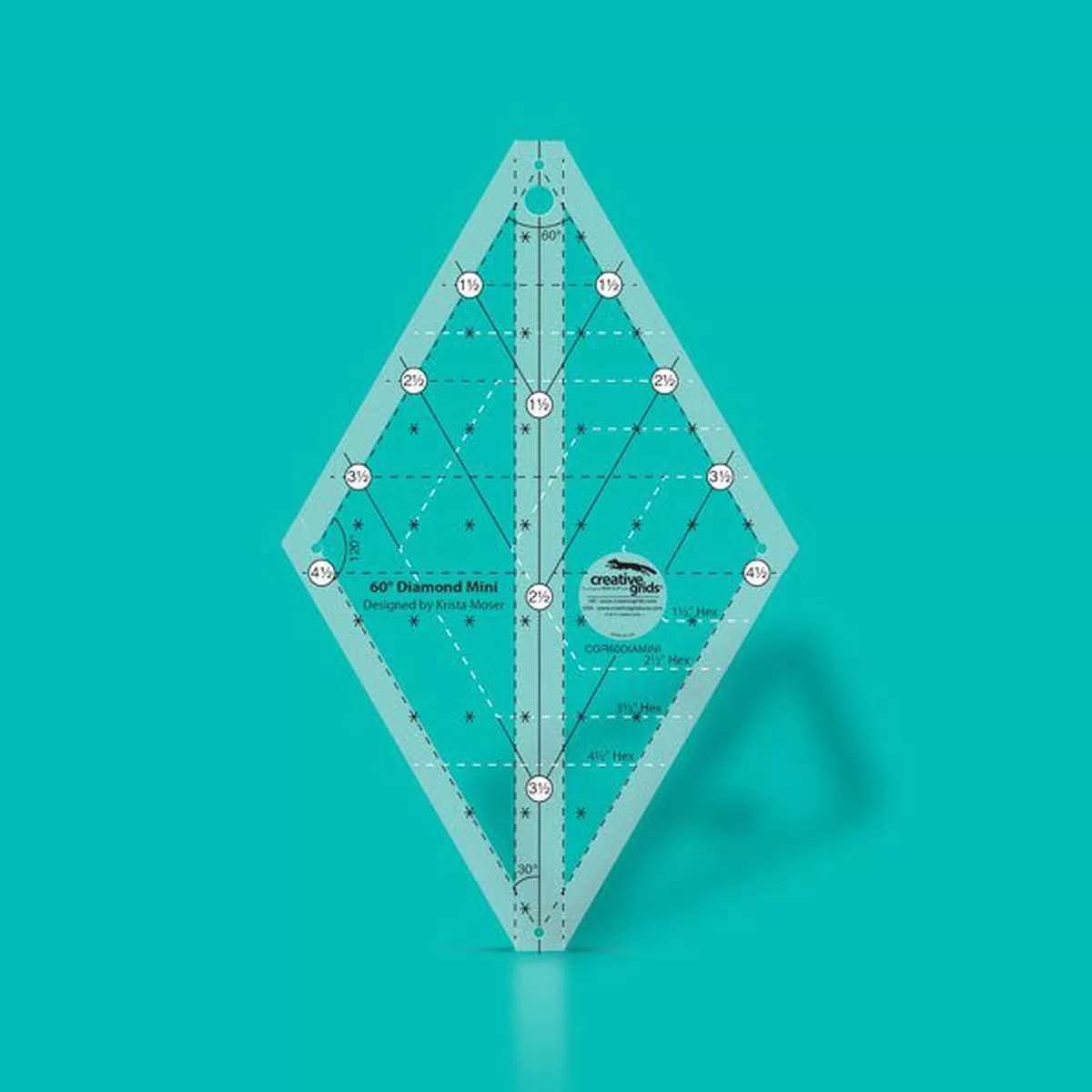 Creative Grids 60 Degree Mini Diamond Ruler CGR60DIAMINI