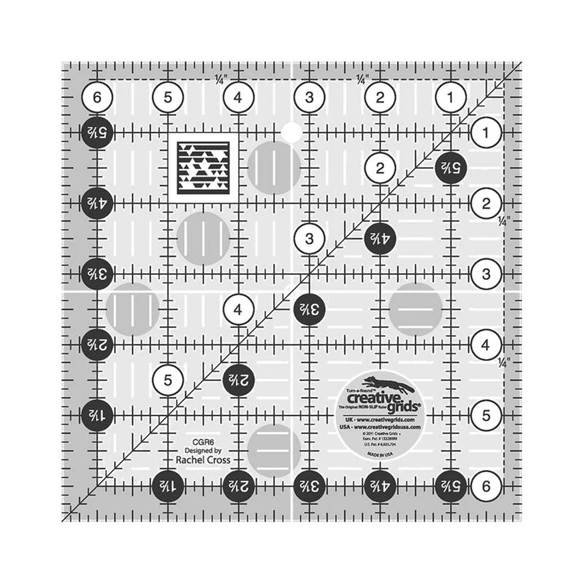 Creative Grids 658243 Square Ruler CGR6
