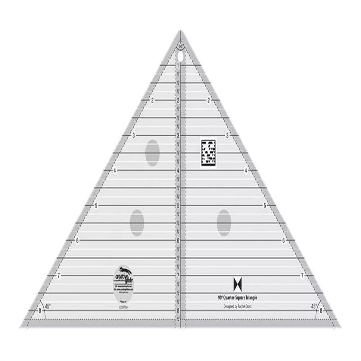 creative-grids-90-degree-quarter-square-triangle-ruler-cgrt90 Creative Grids 90 Degree Quarter-Square Triangle Ruler CGRT90