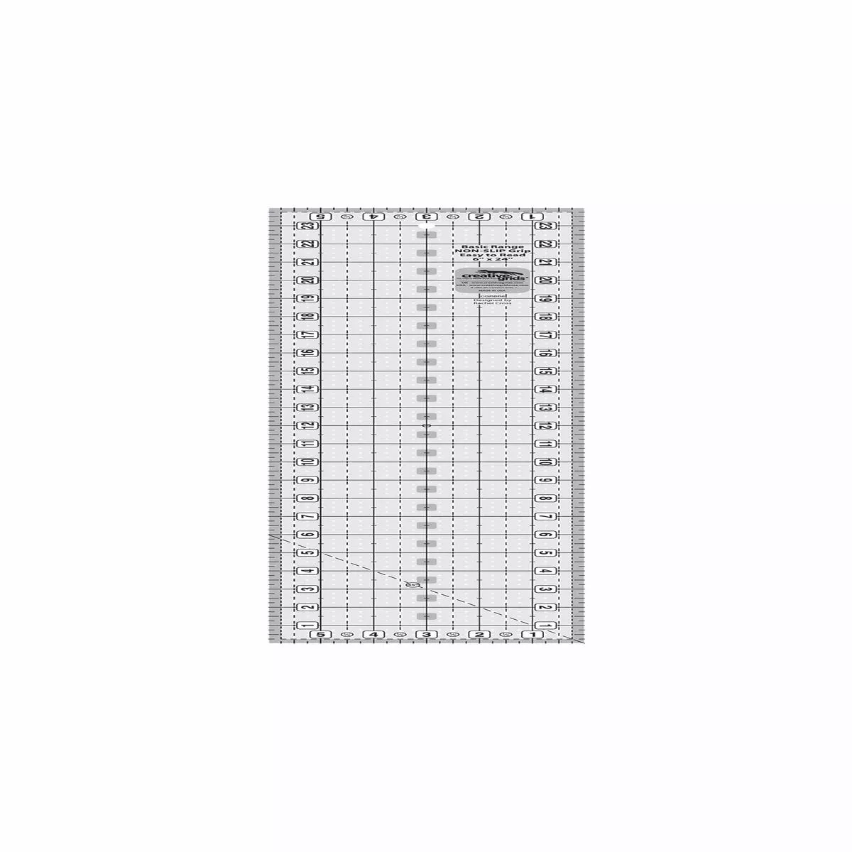creative-grids-basic-range-6-x-24-rectangle-ruler-cgrbr6 Creative Grids Basic Range 6″ x 24″ Rectangle Ruler CGRBR6