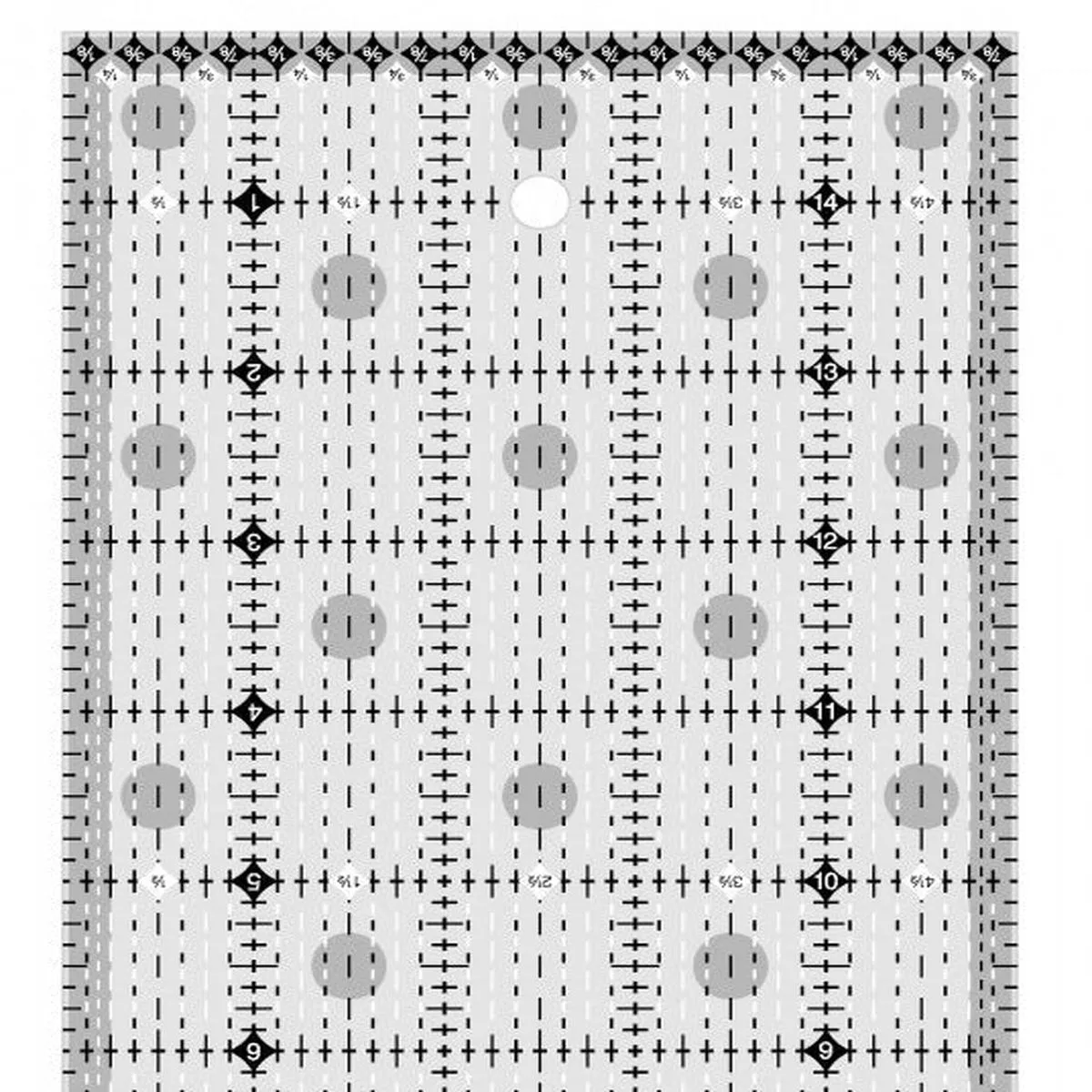 Creative Grids Charming Itty Bitty Eights 5″ x 15″ Ruler CGRPRG3