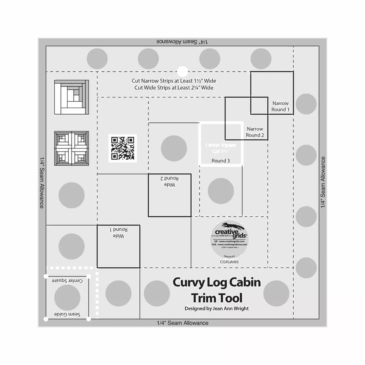 creative-grids-curvy-log-cabin-trim-tool-cgrjaw5 Creative Grids Curvy Log Cabin Trim Tool CGRJAW5