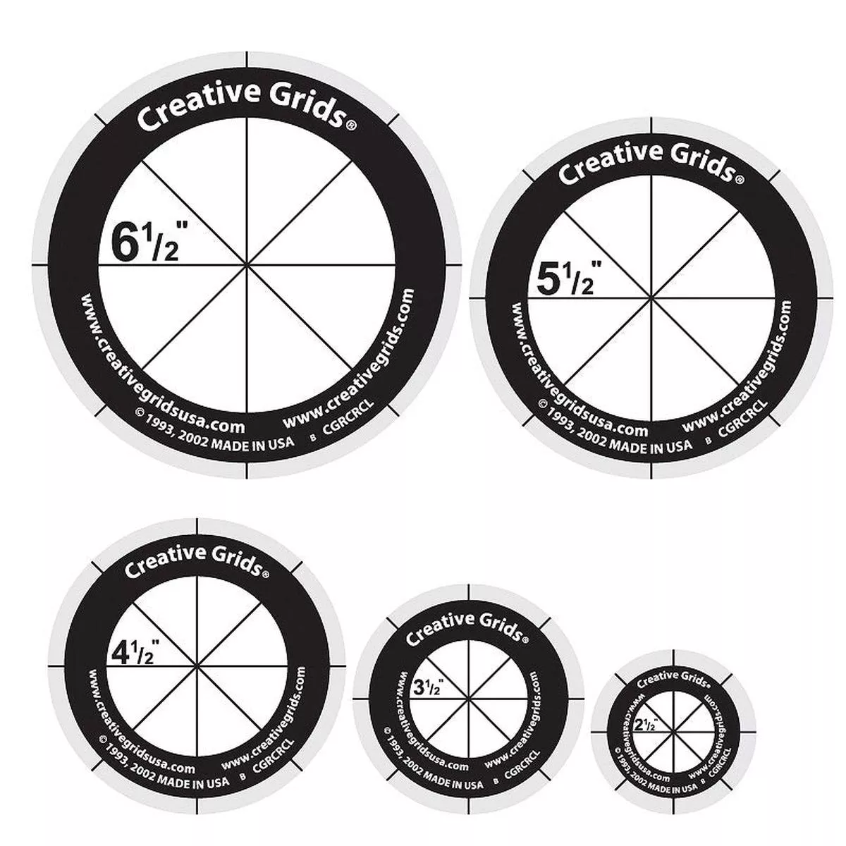 creative-grids-five-circles-template-rulers-cgrcrcl Creative Grids Five Circles Template Rulers CGRCRCL