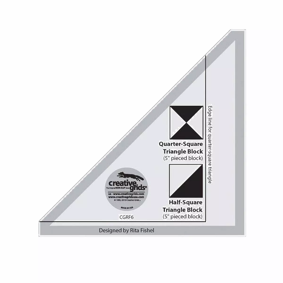 creative-grids-half-square-quarter-square-template-ruler-cgrf6 Creative Grids Half Square Quarter Square Template Ruler CGRF6