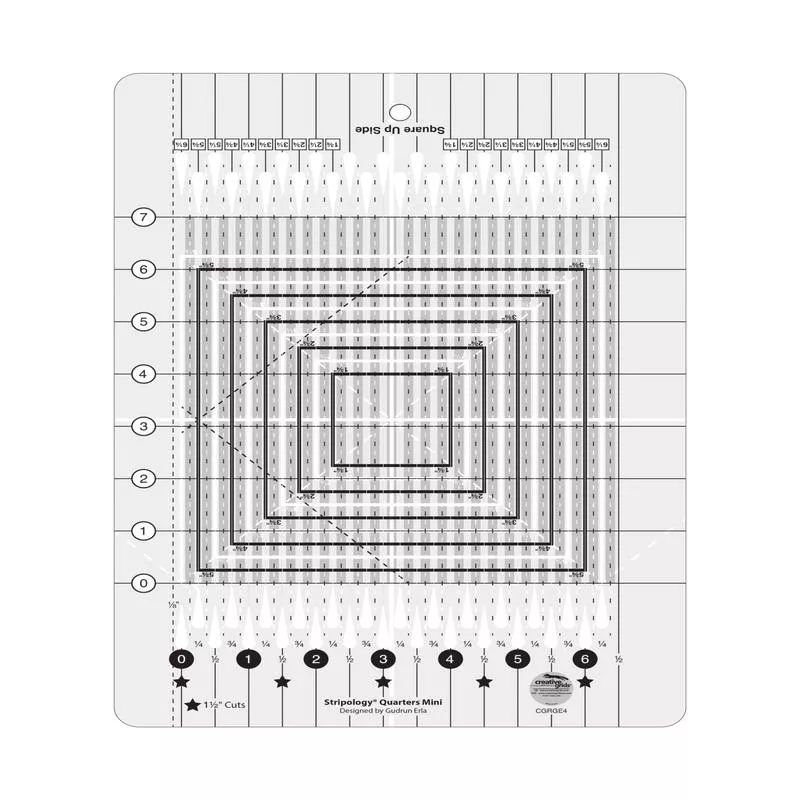 Creative Grids Stripology Quarters Mini Quilt Ruler CGRGE4
