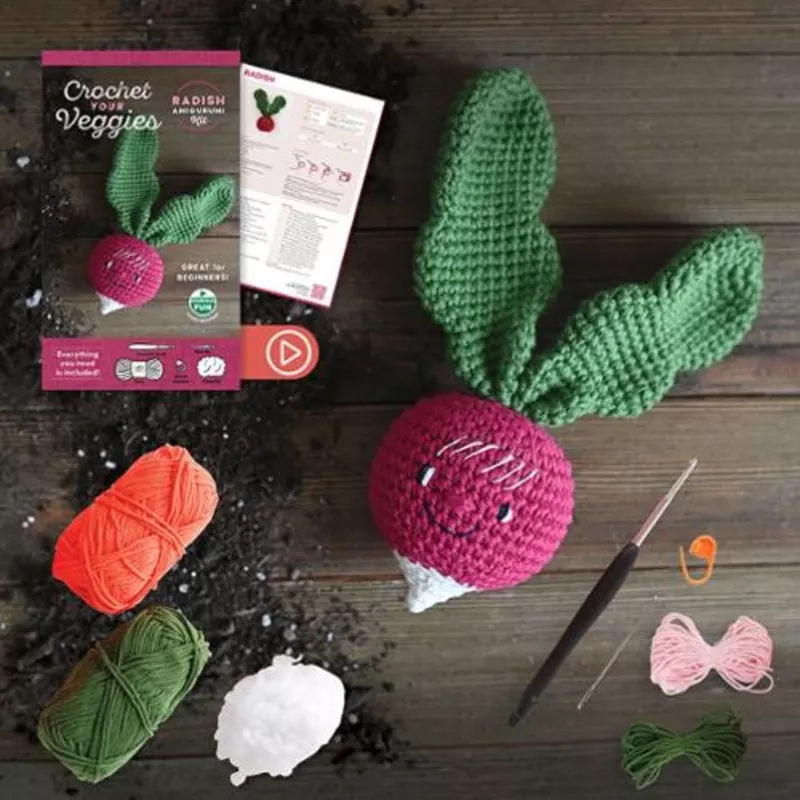 crochet-your-radish-carrot-kit Crochet Your Radish Carrot Kit
