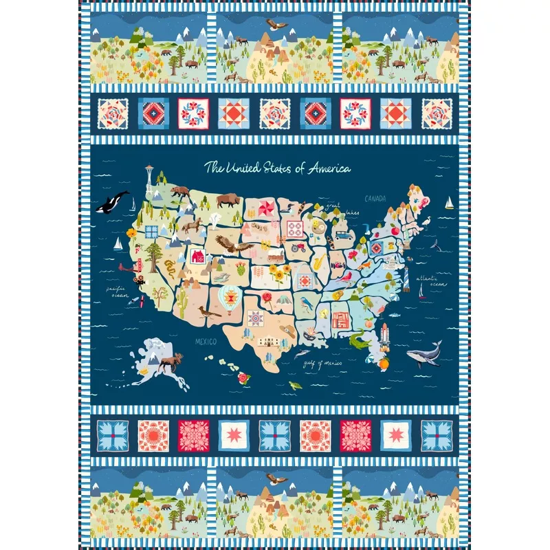 cross-country-road-trip-quilt-kit Cross Country, Road Trip Quilt Kit