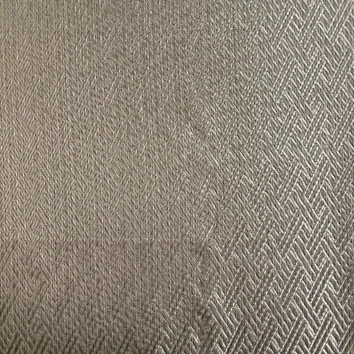 Cross Stitched Silver Upholstery Fabric